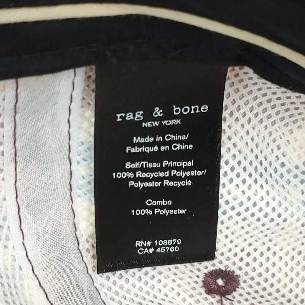 Rag & Bone Unisex Addison Baseball Cap in Burgundy Plaid